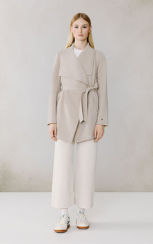 Alondra Soft Drape Trench | Mist
