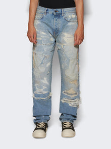 Men | Amiri | Repaired Straight Jean | Blue