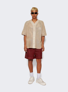 Men | Amiri | Ma Perforated Baseball Shirt Birch | Beige