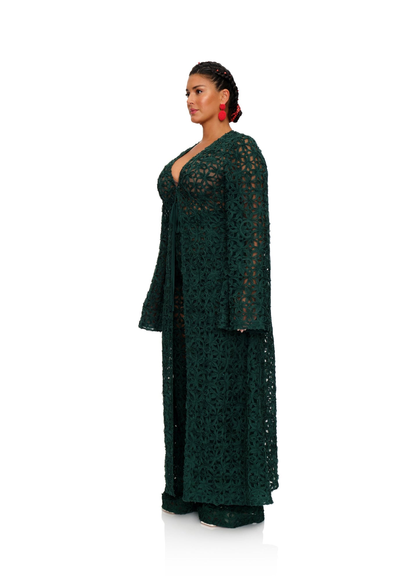 Ndu Lace Kimono | Emerald