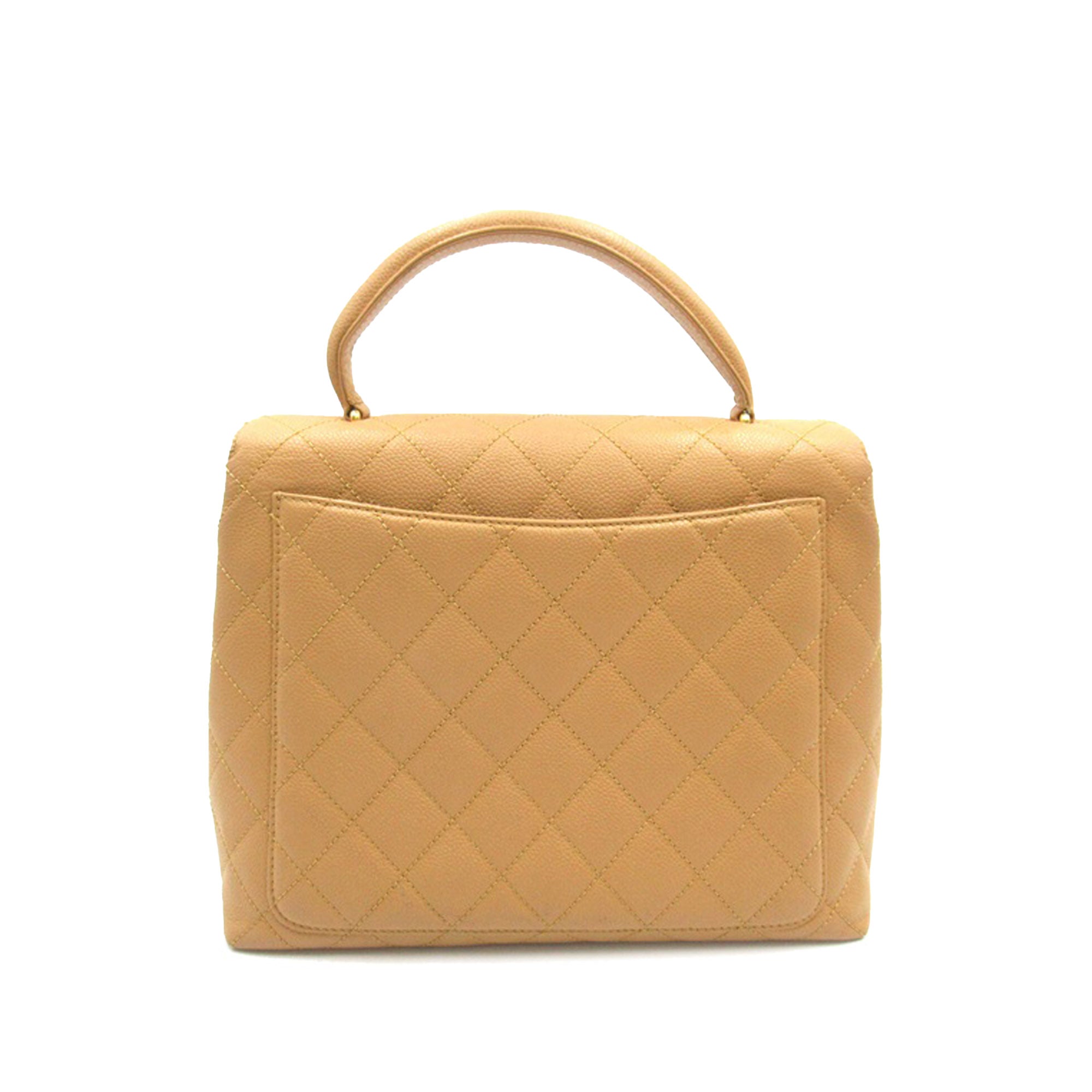 Chanel | Pre-Owned Caviar Kelly Top Handle Bag | Brown/Light Brown