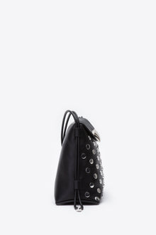ID Petite Soft Shoulder Bag with Studs | Black