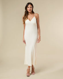 V-neck Slip Dress | Ivory