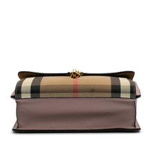 Burberry | Pre-Owned Small House Check Canvas Derby Macken Crossbody | Pink/Light Pink