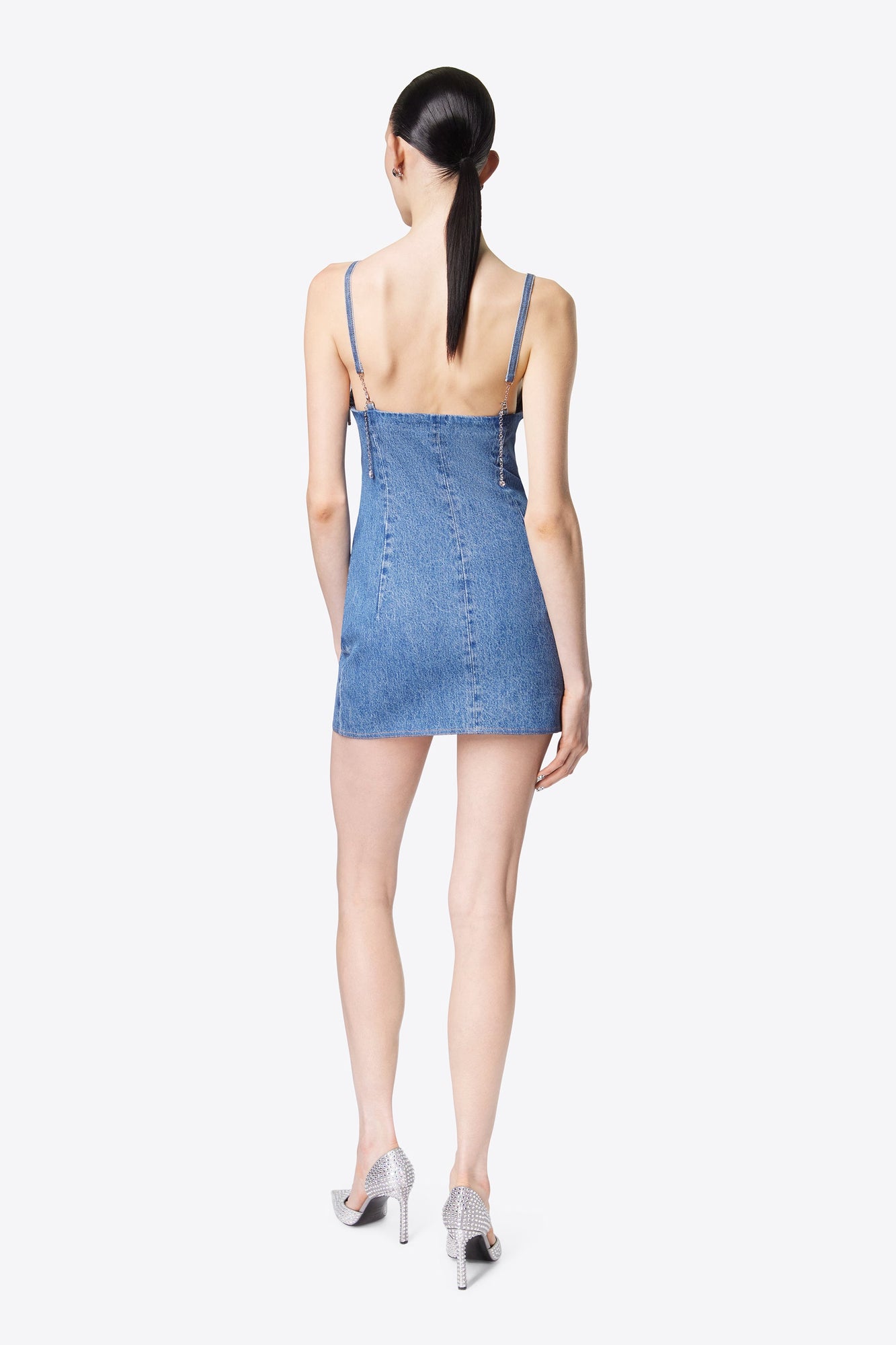 Crystal Embellished Cup Mini Dress