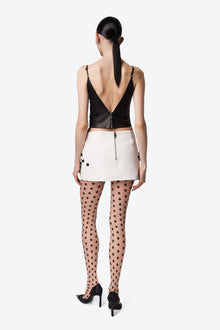 Studded Polka Dot Leather Top