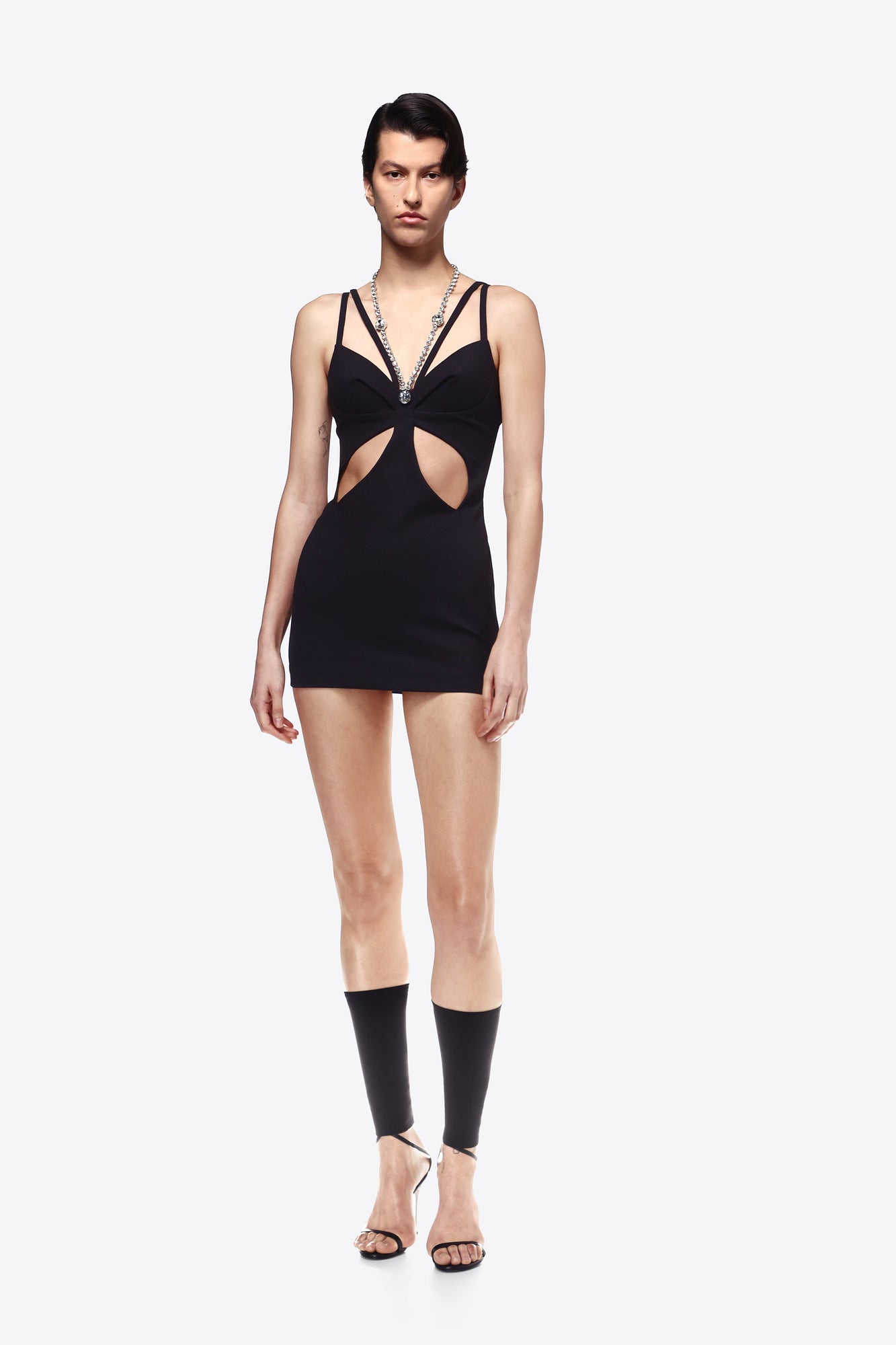 Butterfly Cutout Mini Dress | Black