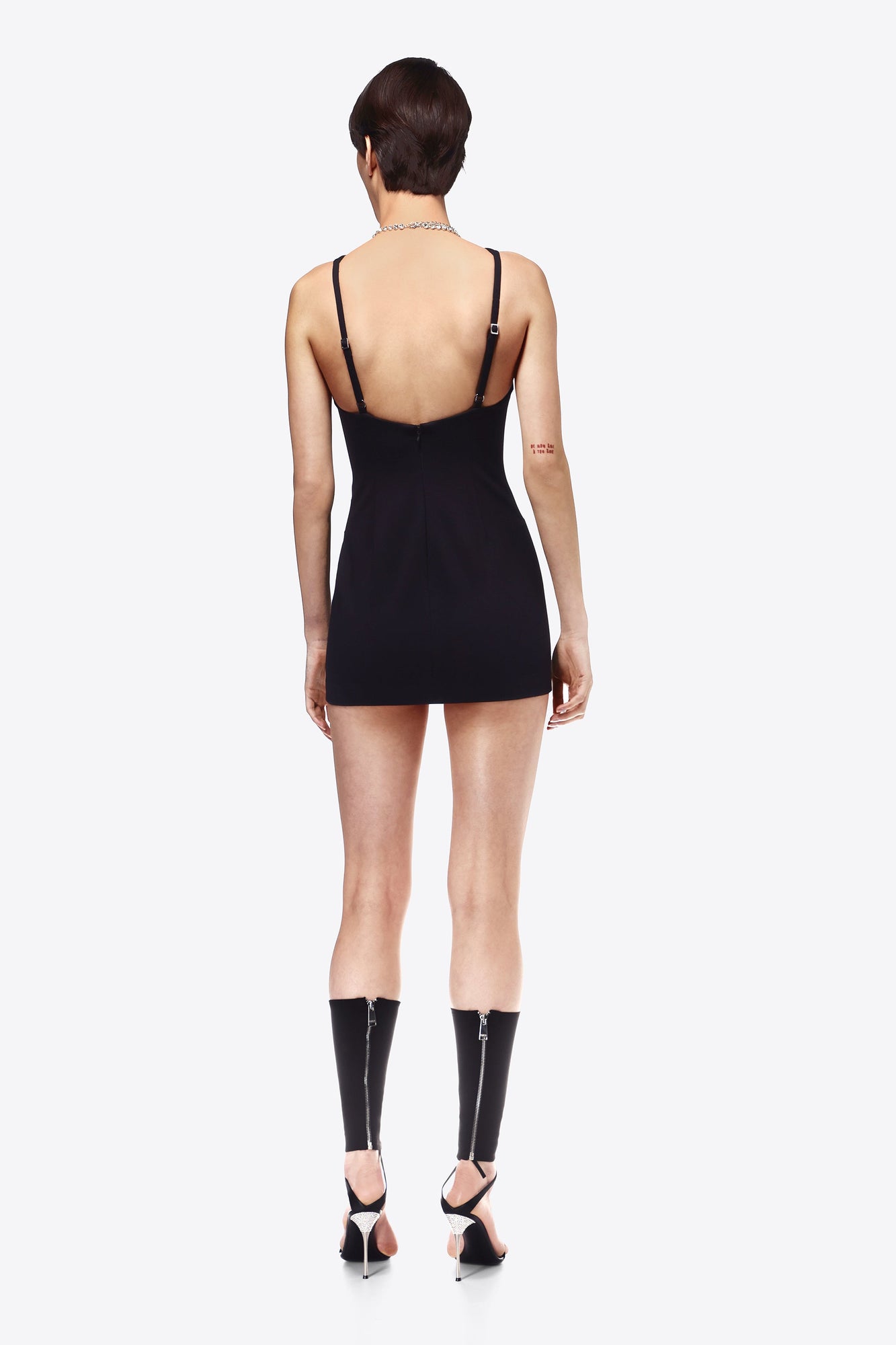 Butterfly Cutout Mini Dress | Black