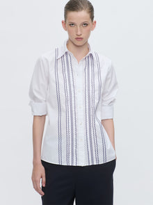 Arletty Embroidered Shirt | White