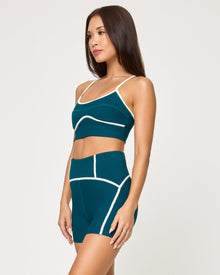 Deep Teal-Cream | Model: Jocelyn (size: S) | Hover