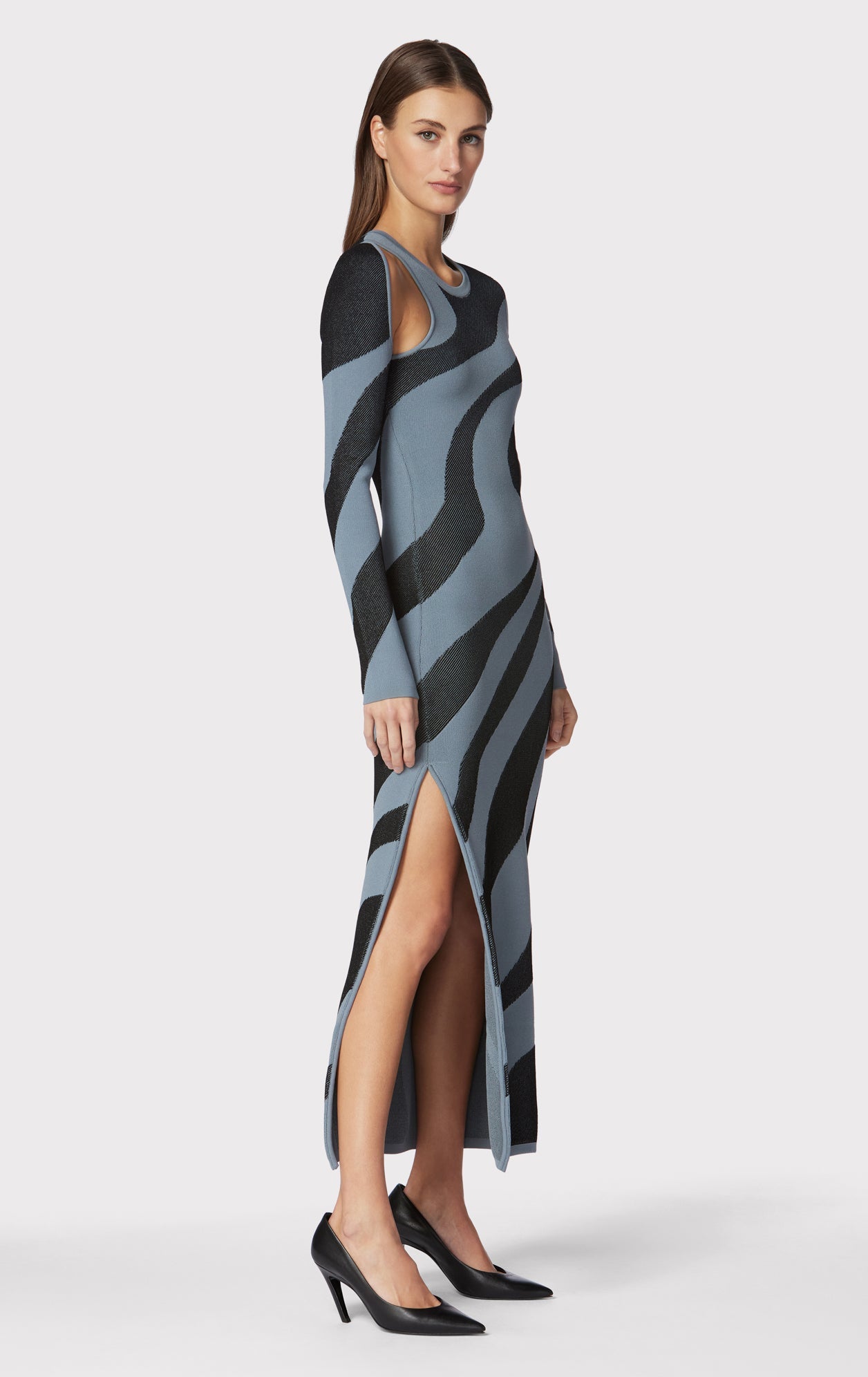 Abstract Jacquard Gown | Cinder & Black