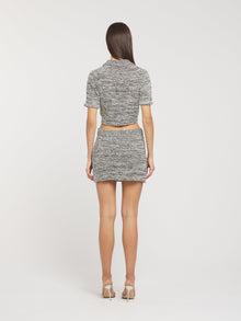 Morgan Mini Skirt | Black Melange