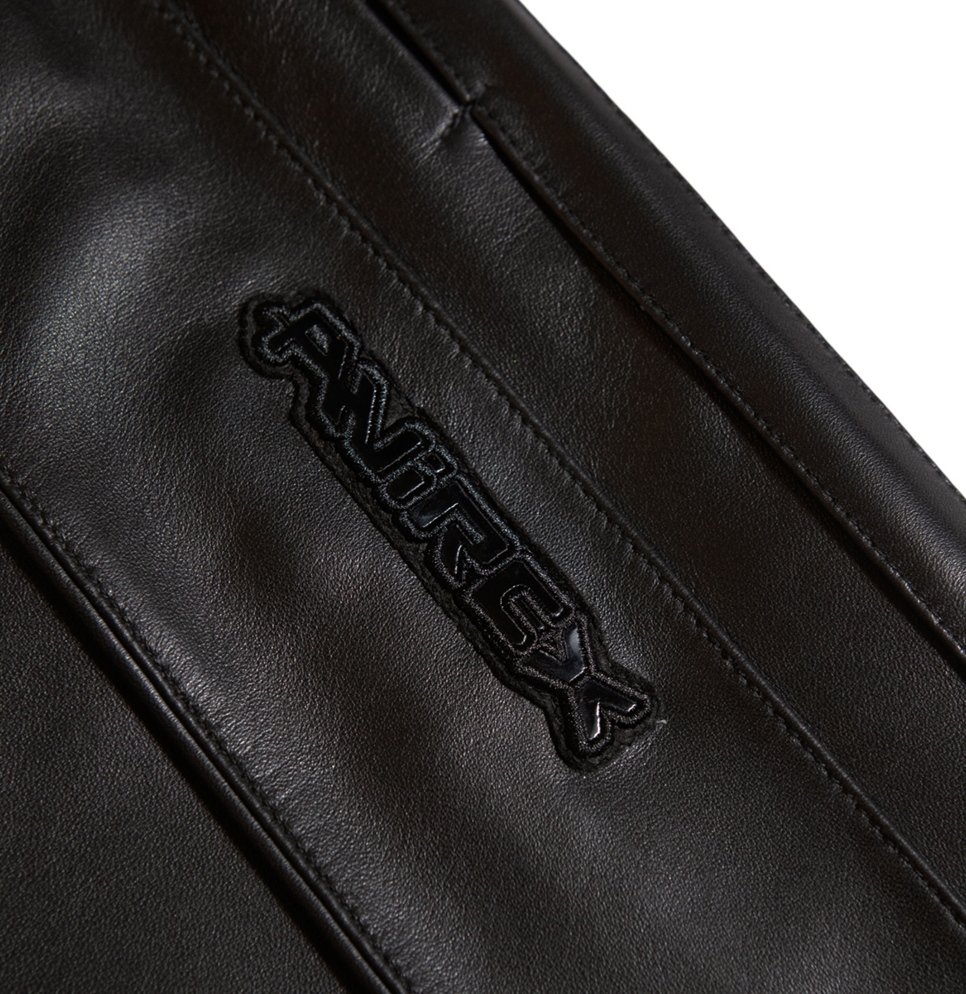 Black-Out Leather Racer Pant | Black