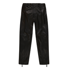 Black-Out Leather Racer Pant | Black