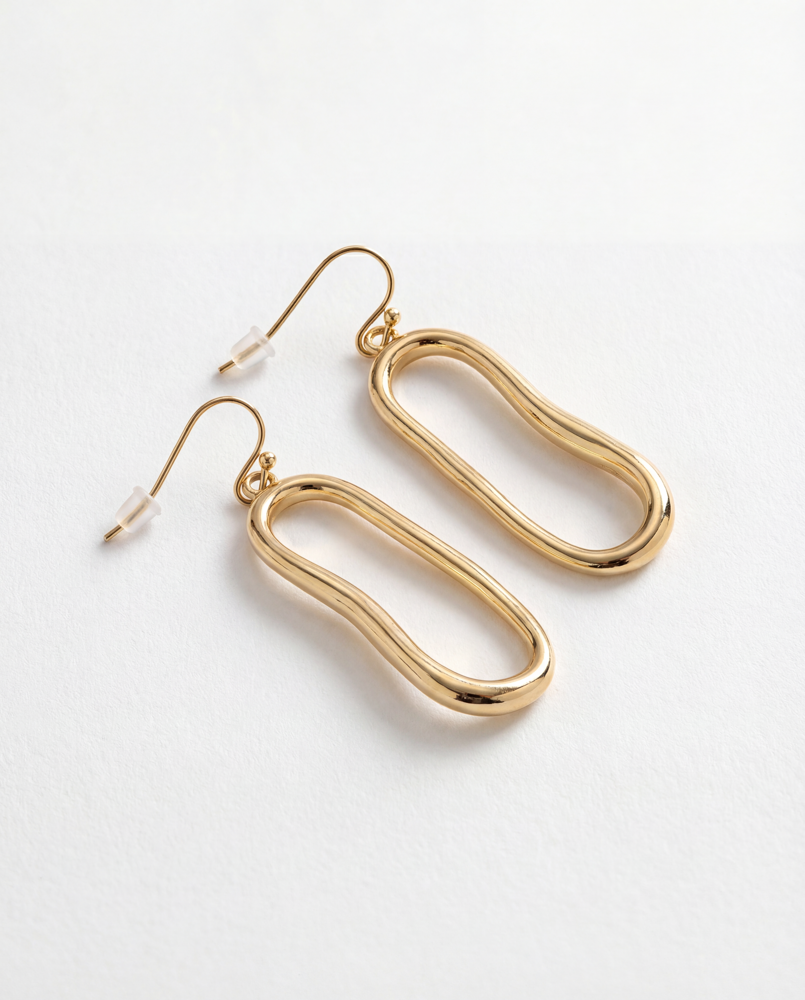 The Single Stone Coron Earrings | 18Kt Gold Plated Brass