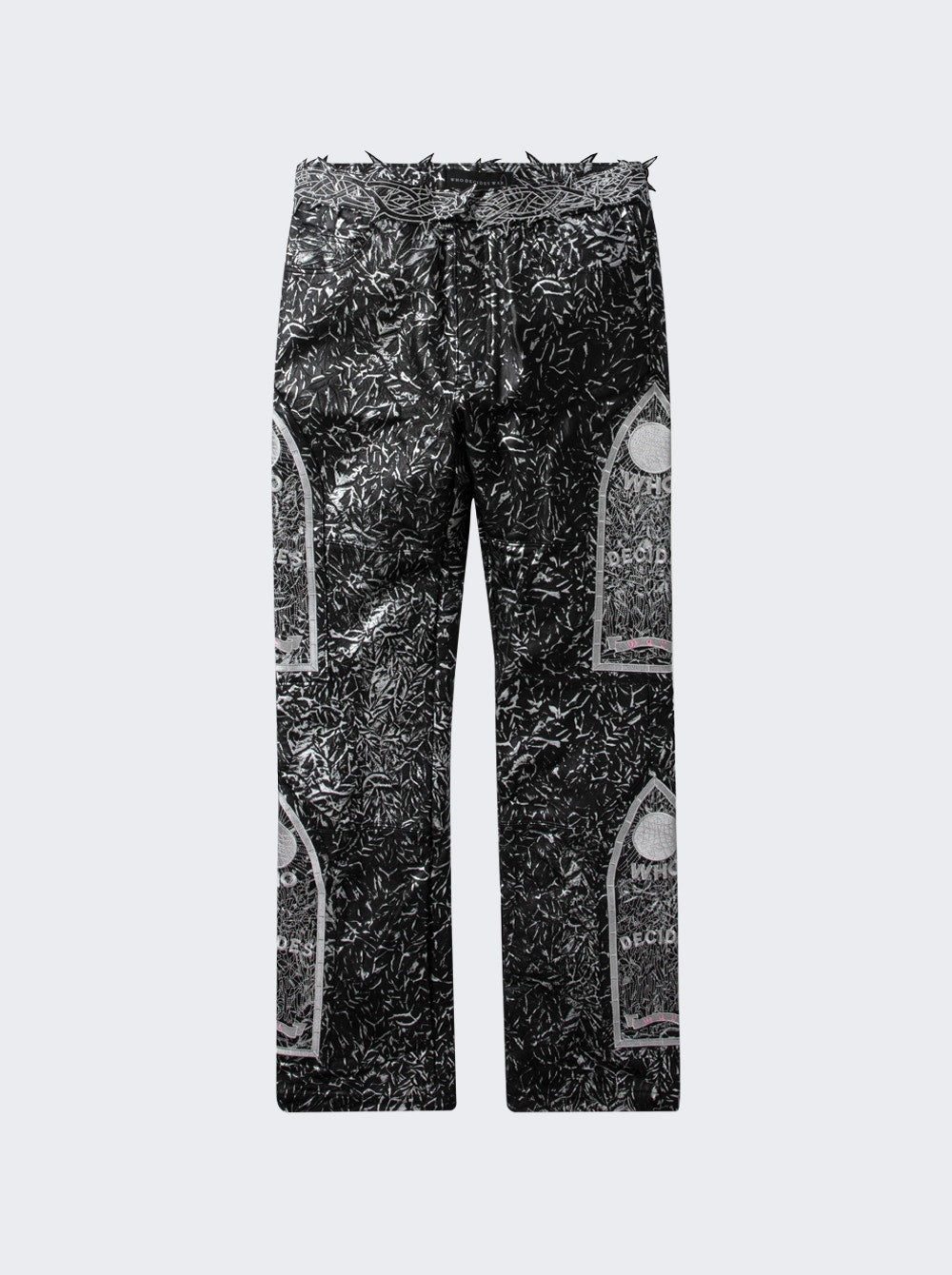 Men | WHO DECIDES WAR | Foil Leather Pant | Coal