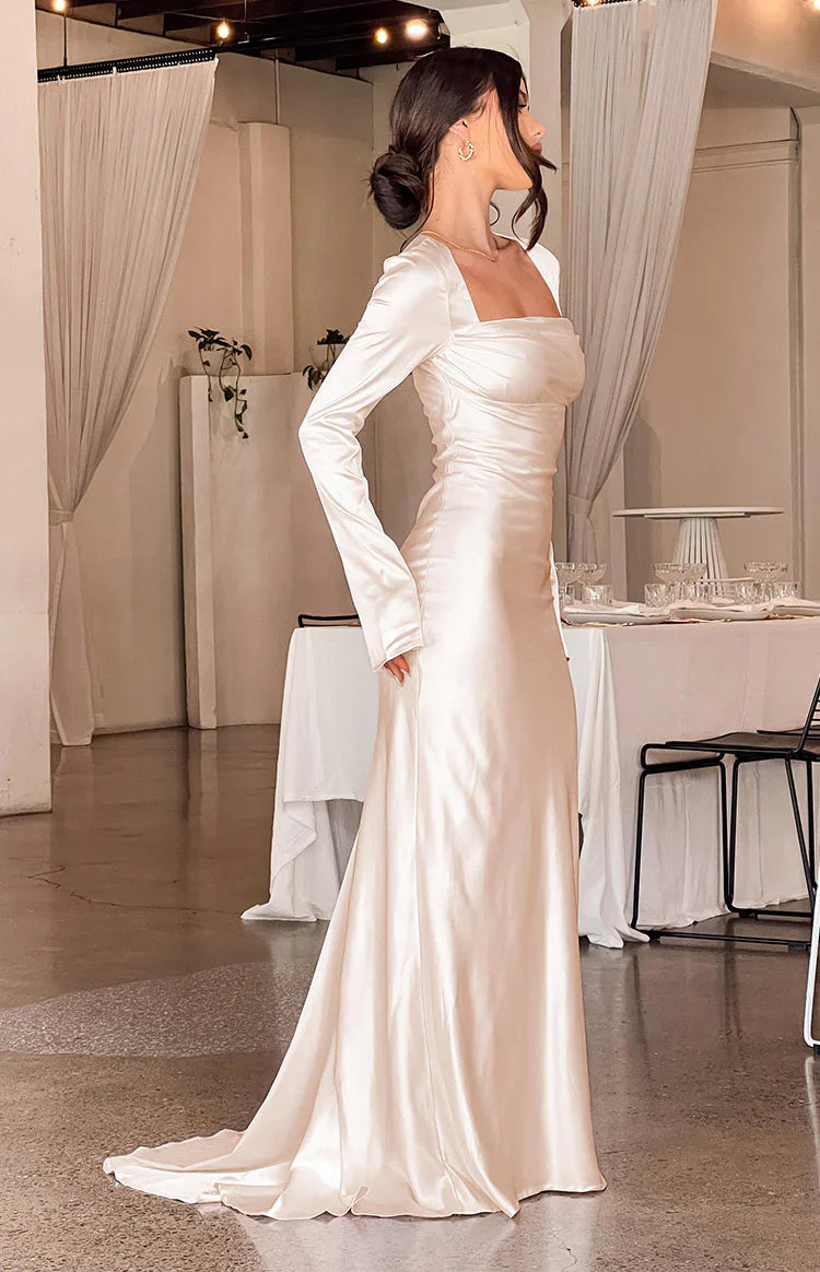 Addina Long Sleeve Maxi Dress | Cream