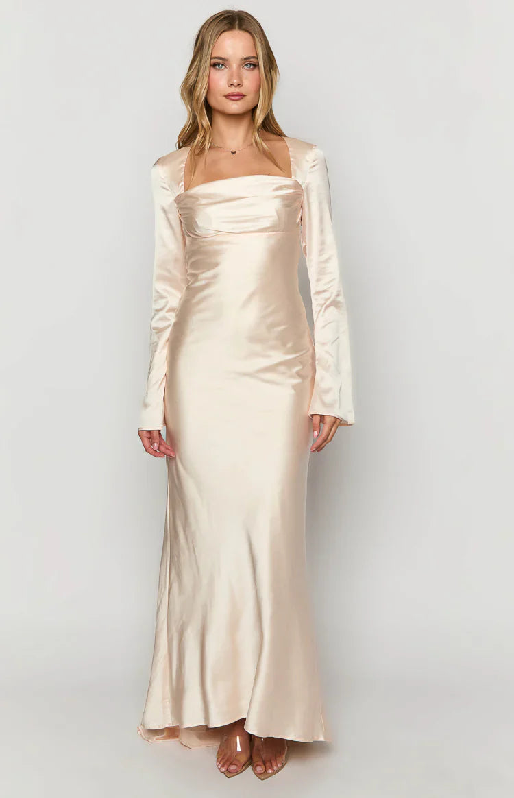 Addina Long Sleeve Maxi Dress | Cream