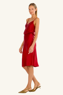 Lainey Midi Skirt | Orange Red