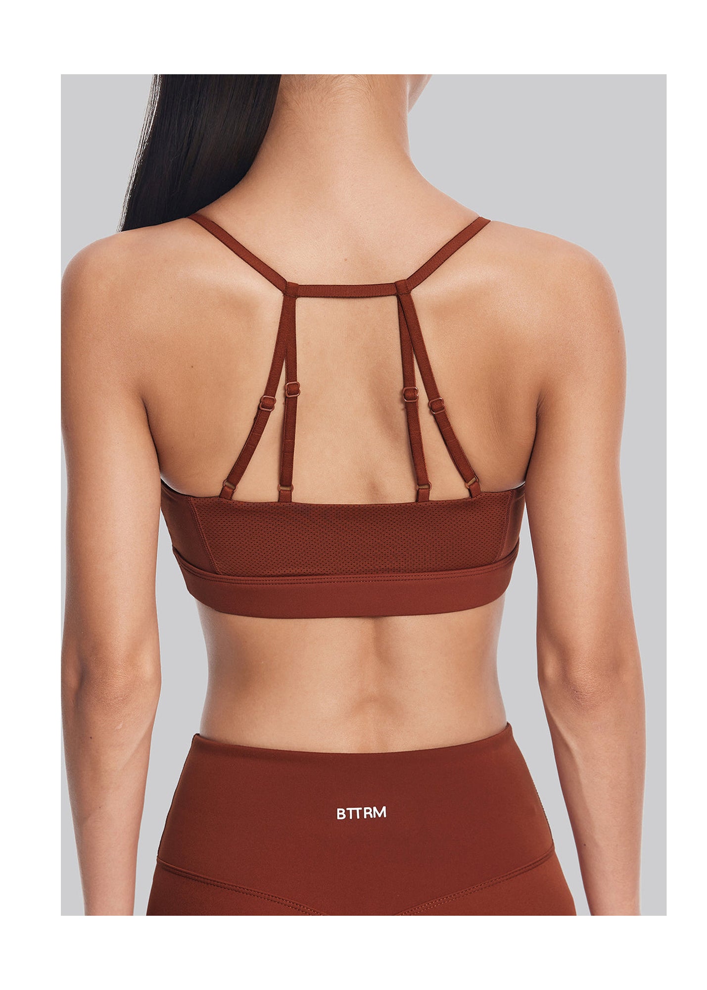 Airy Active Strap Top | Rust Brown