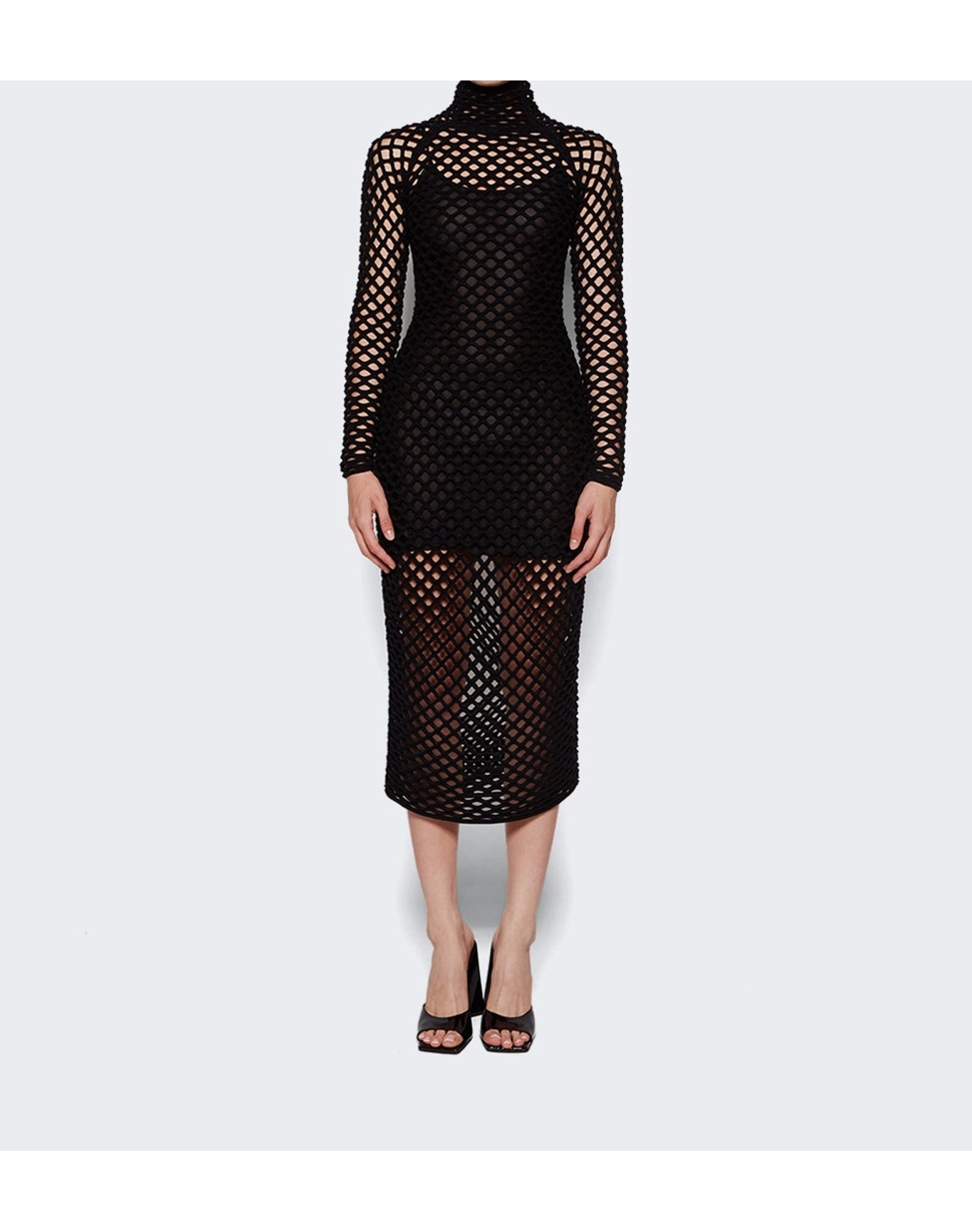 Alaïa | Women | Cage Knit Tube Dress | Black