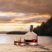 Alba Whisky Bottle - Short | Clear Crystal/Marble
