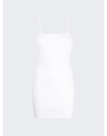 Alexander Wang | Women | Clear Crystal Rib Mini Dress | White