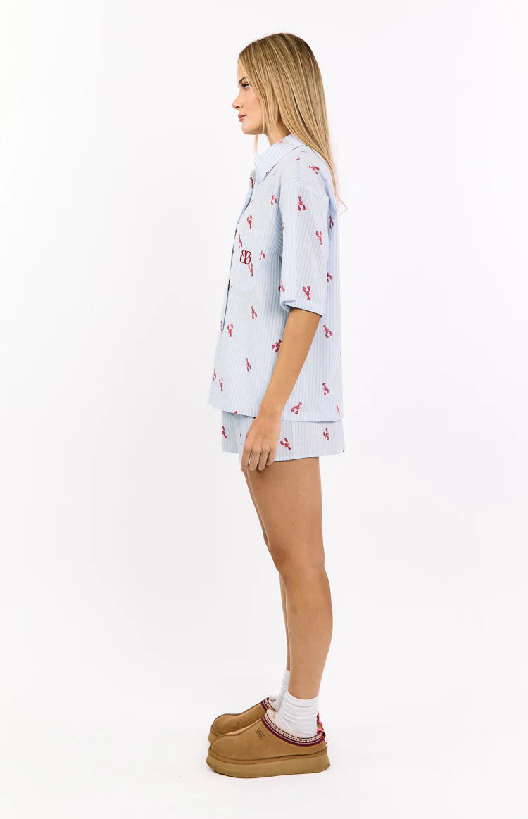 Alexea Pajama Shirt | Lobster Print