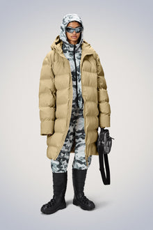 Rains Alta Long Puffer Jacket Jackets 24 Sand