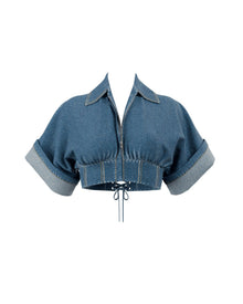 Alu Crop Top | Denim