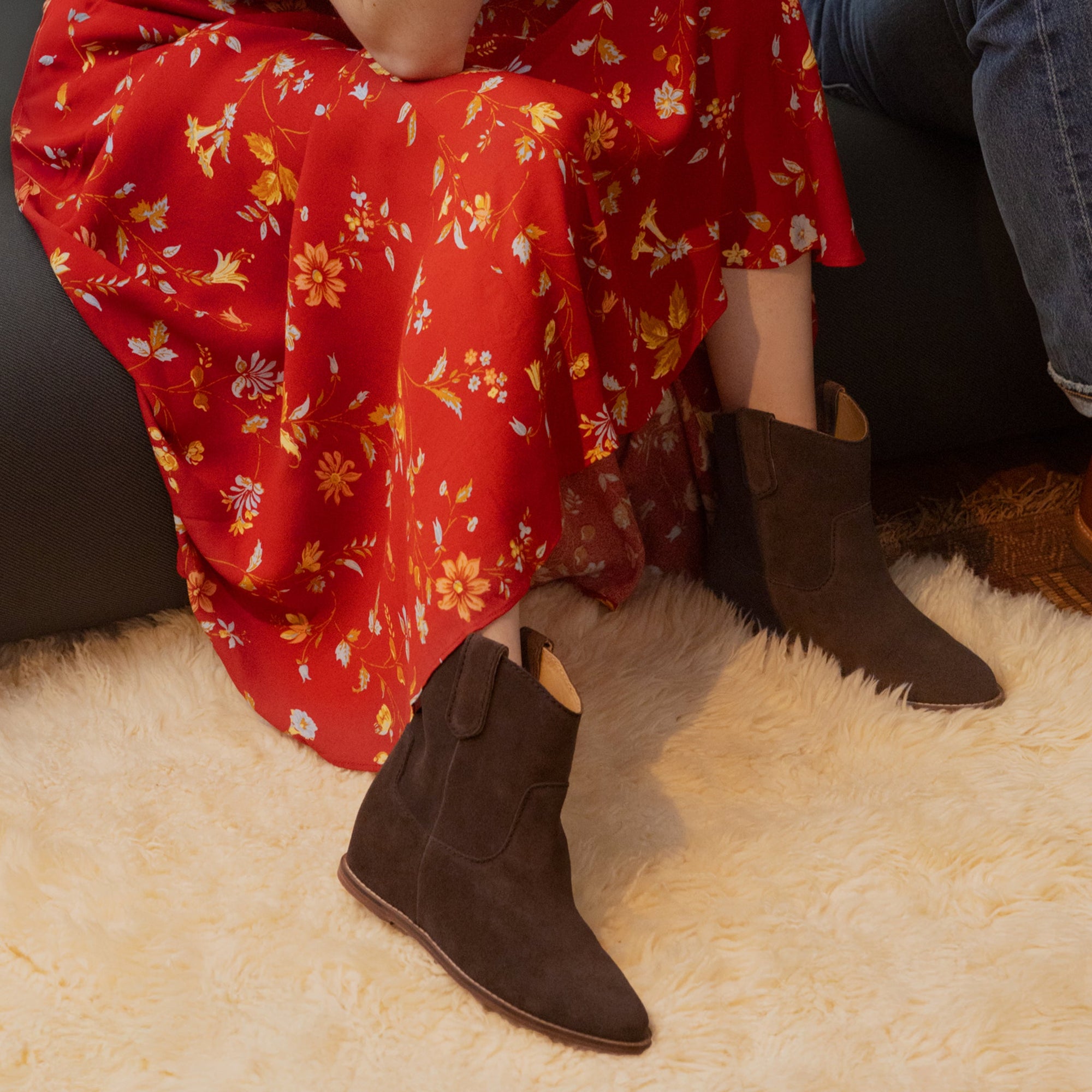 Womens | Amaya Bootie | Linen Suede