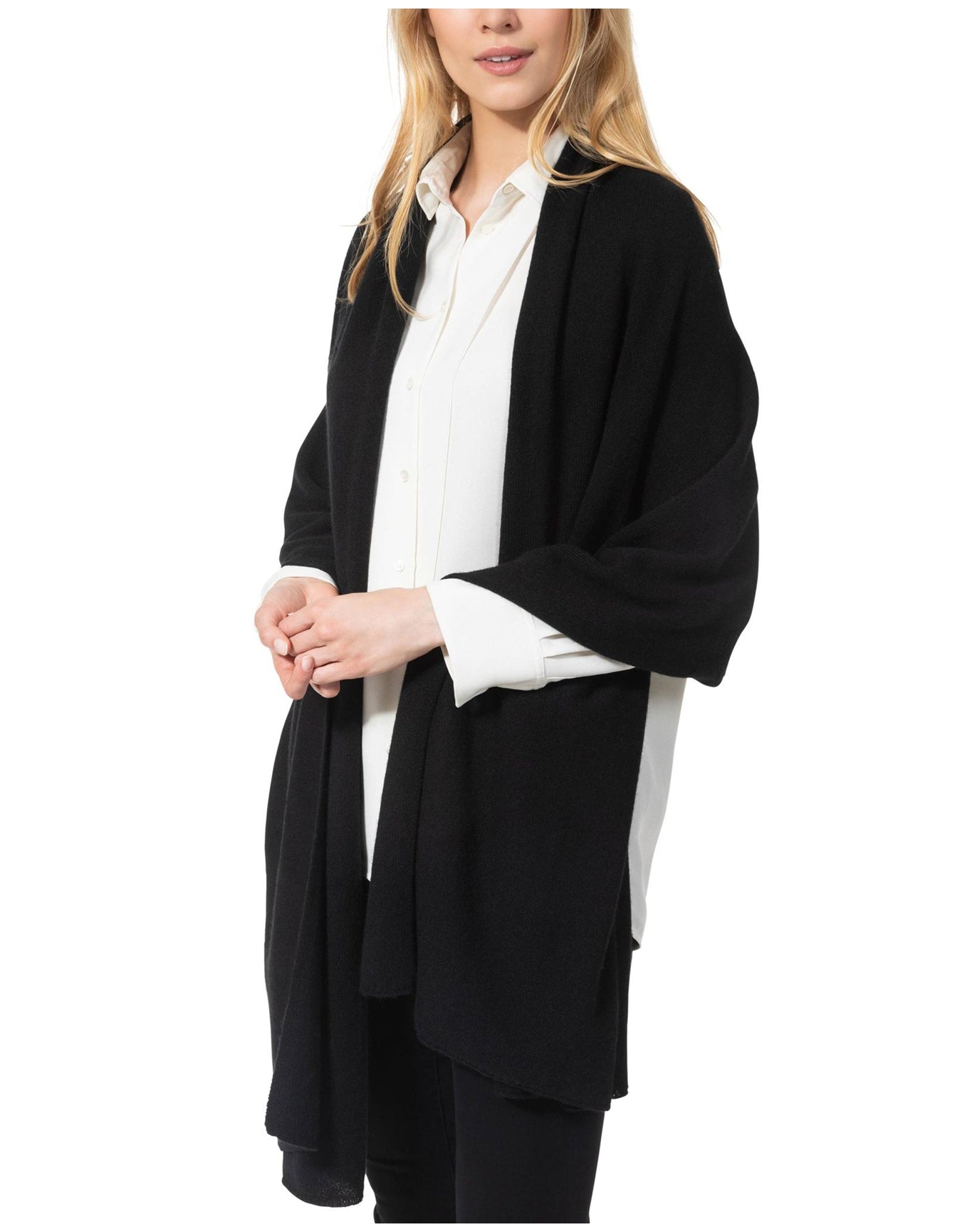 Amicale Cashmere | Women | Wrap | Black V1