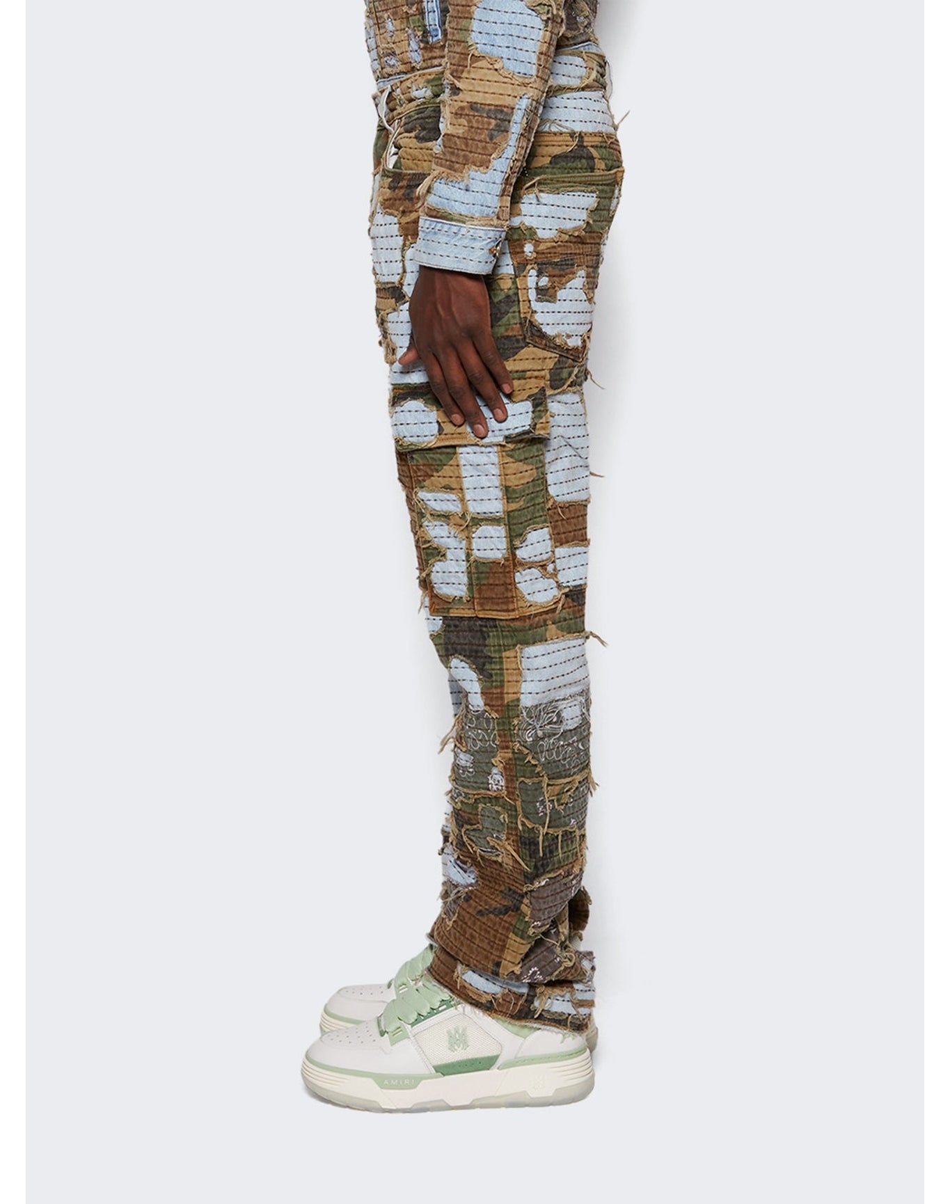 Amiri | Men | Boro Repair Straight Jean | Indigo