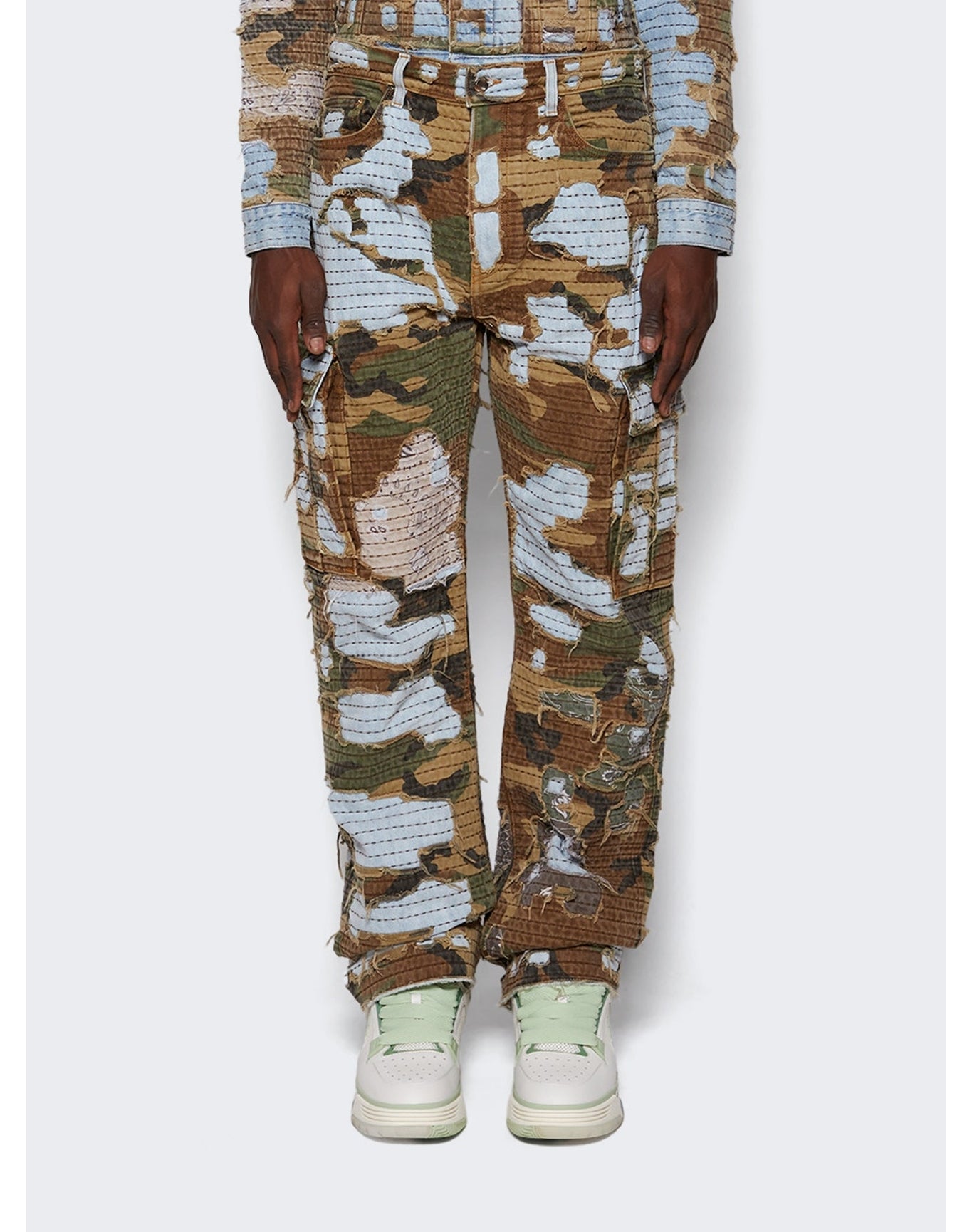 Amiri | Men | Boro Repair Straight Jean | Indigo