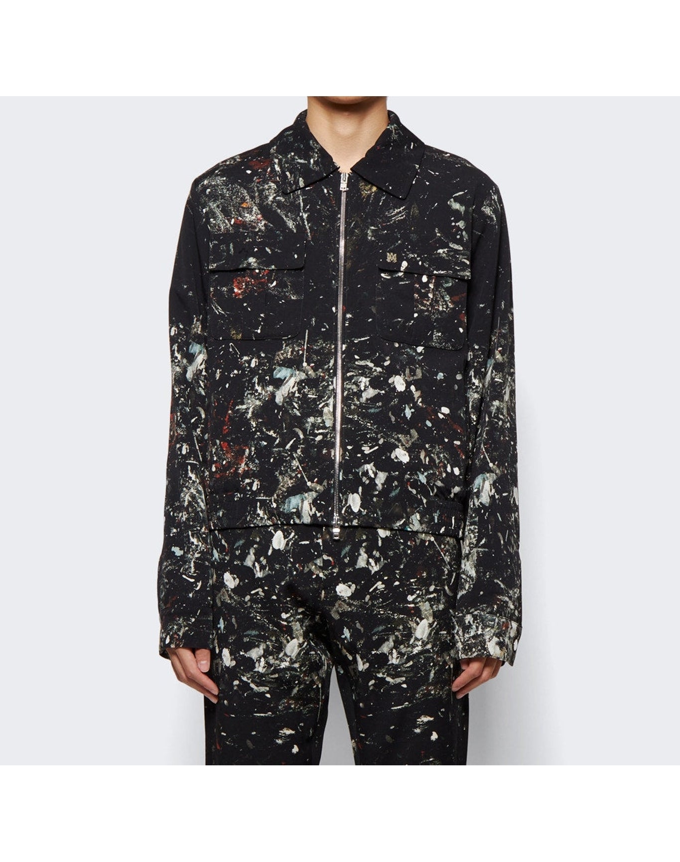 Amiri | Men | Paint Splatter Blouson | Black