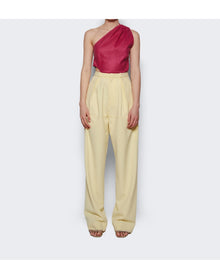 Amiri | Women | Asymmetric Leather Tank | Fuchsia Pink