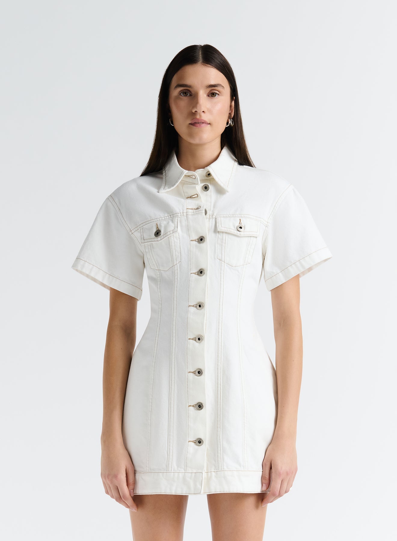Ollie Dress | White Denim
