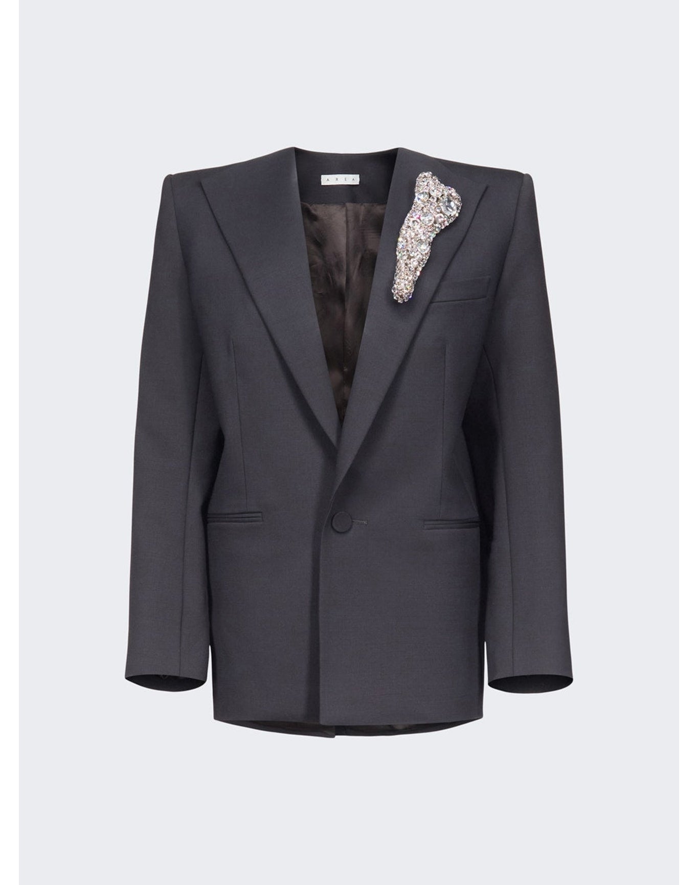 Area | Women | Crystal Bone Relaxed Blazer | Charcoal