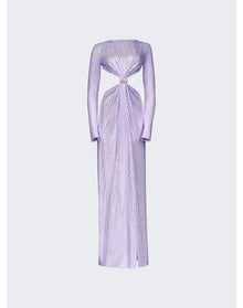 Area | Women | Crystal Embellished Front Knot Gown | Lilac