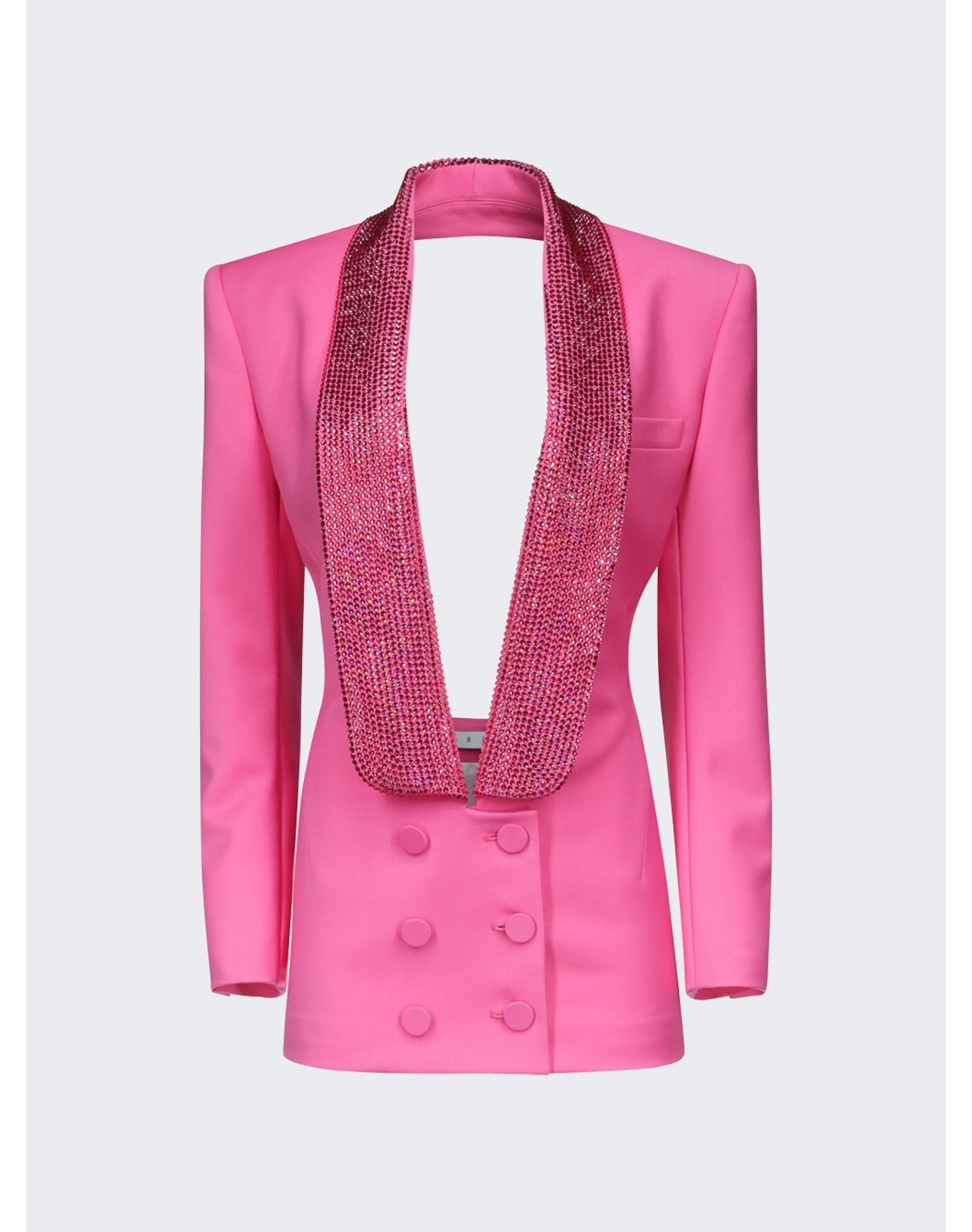 Area | Women | Crystal Embellished Tuxedo Dress | Carmine Rose