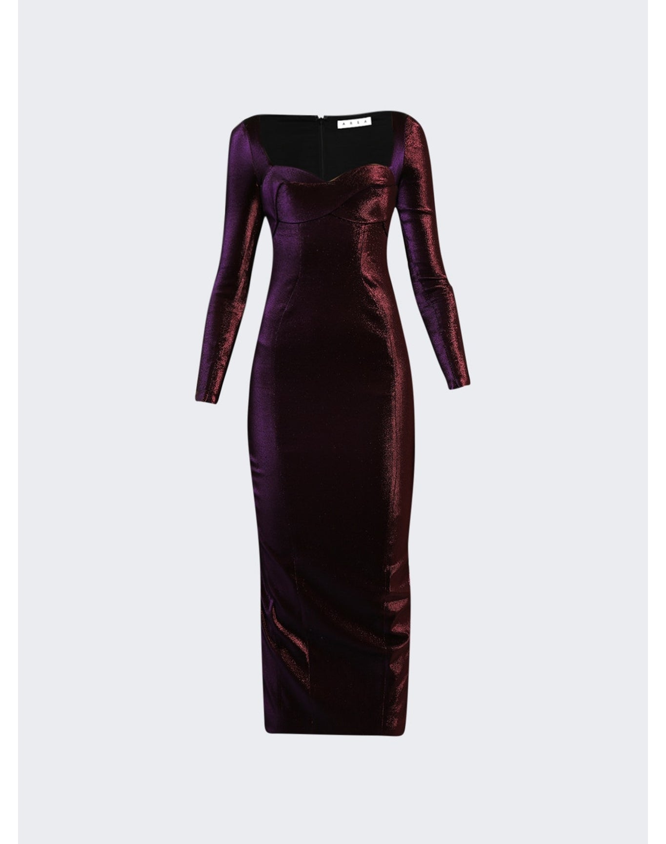 Area | Women | Rope Cup Long Sleeve Midi Dress | Purple