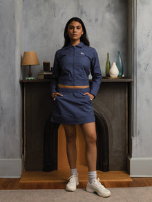 Women | Aria Track Skirt | Blue Indigo