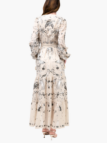 Threadwork Voile Maxi Dress | Sand Multi