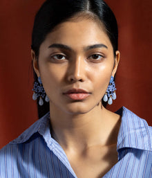 Avril Statement Earrings | Blue