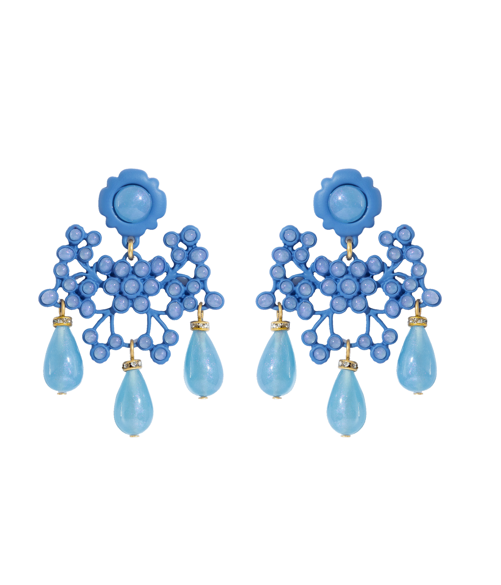 Avril Statement Earrings | Blue