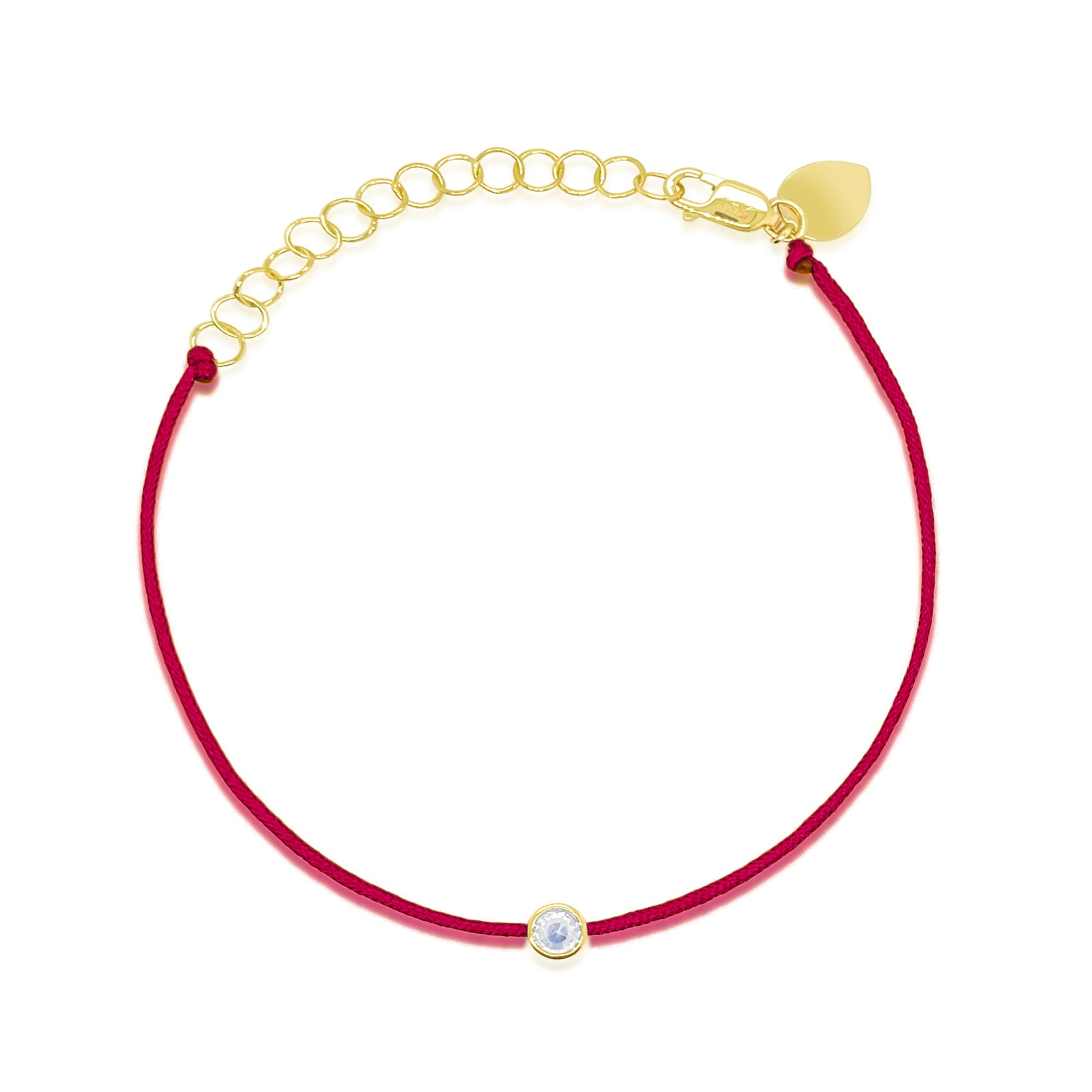 Dainty Diamond Bezel Parachute Bracelet 14Kt Yellow Gold | Yellow Gold