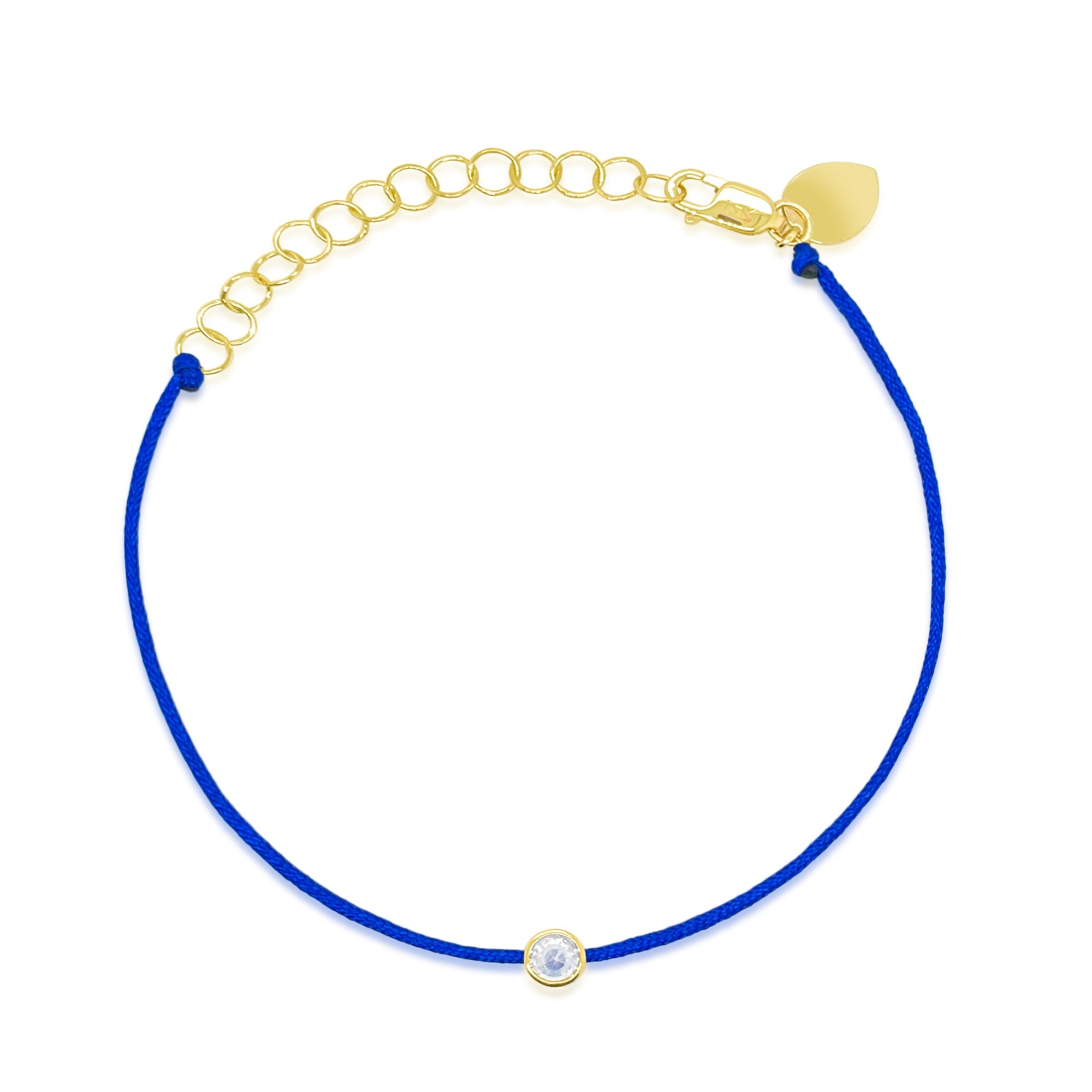 Dainty Diamond Bezel Parachute Bracelet 14Kt Yellow Gold | Yellow Gold