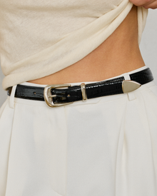 No. 16 Belt | Patent Black/Silver