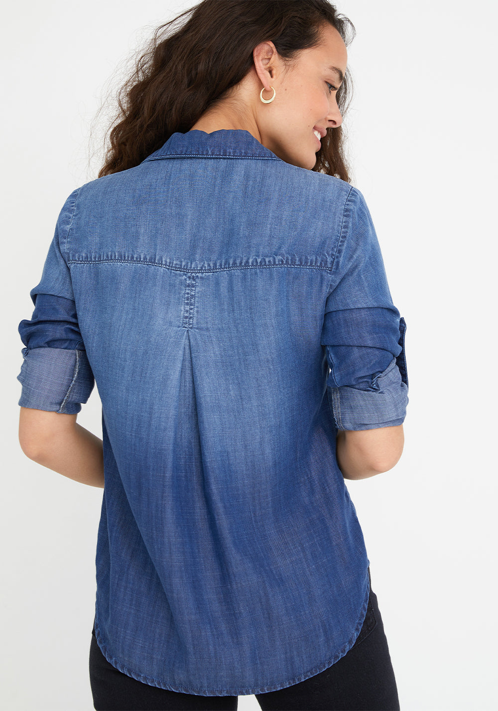 Pullover Placket Shirt | Dark Ombre Wash