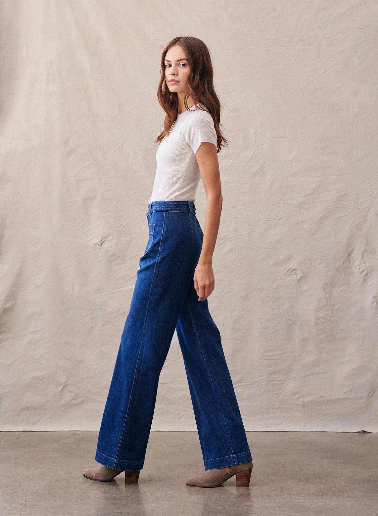 Lola Two Pocket Wide Leg | Dark Night Wash